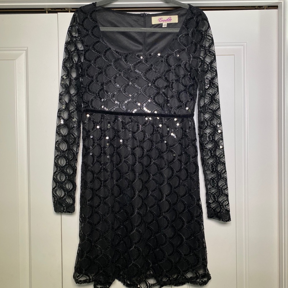 Black Sequin Dress Large